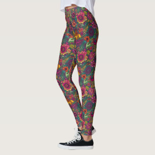 Vintage florale Leggings - Hübsch