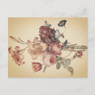 Vintage florale Postkarte