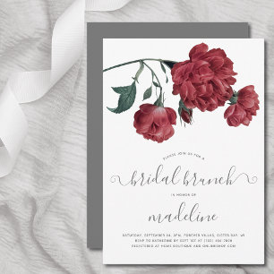 Vintage florale Rose Brautparty Brunch Einladung