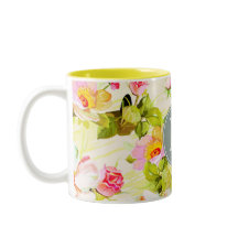 Vintage florale Rose Tasse