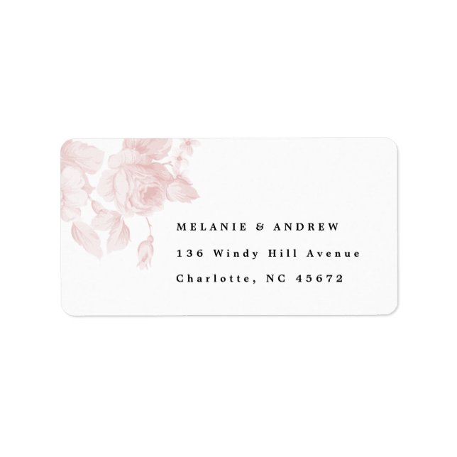 Vintage florale Rücksendeadresse Adressaufkleber (Vorne)
