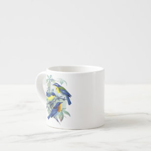 Vintage Florale Singvögel Bekleidung und Geschenke Espressotasse