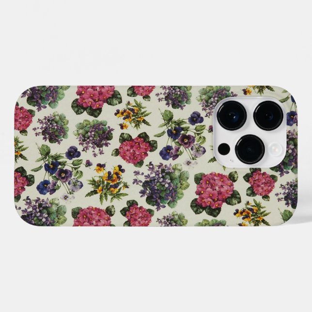 Vintage florale Tapete Case-Mate iPhone Hülle (Rückseite (Horizontal))