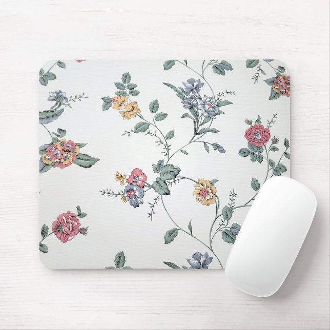 Vintage florale Tapete Mousepad (Mit Mouse)