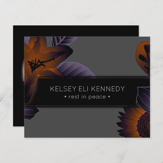 Vintage, florale und elegante Beerdigung (Vorne/Hinten)