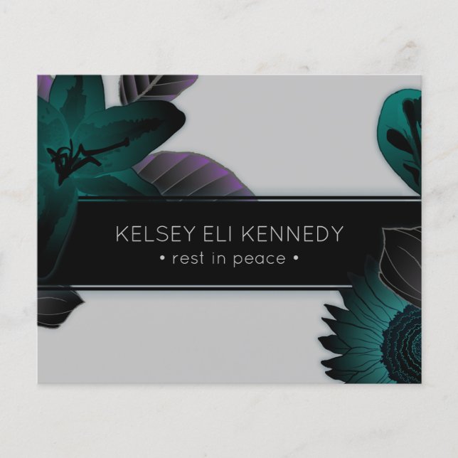 Vintage, florale und elegante Beerdigung (Vorderseite)