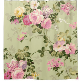 Vintage florale Viktorianisch Duschvorhang