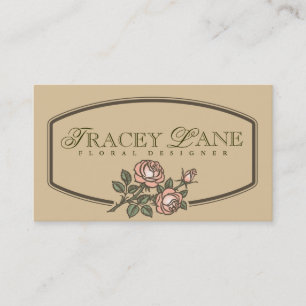 Vintage florale Visitenkarte