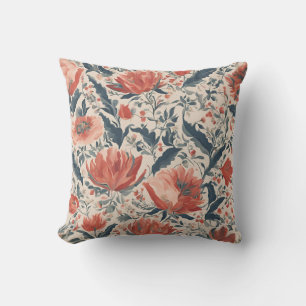 Vintage Florale Wasserfarbe Blütenblätter Kissen
