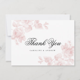 Vintage florale Wohnung Dankeschön Karte