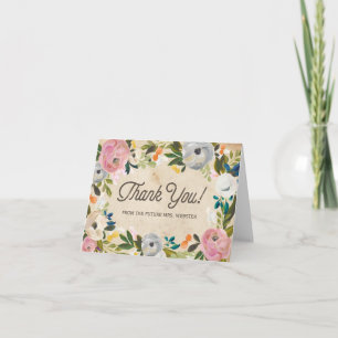 Vintage Florals   Dankeskarten für Brautparty Dankeskarte