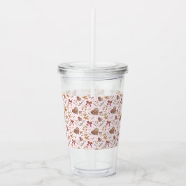Vintage Florals & Paper Hearts Klarglas-Tumbler Acryltrinkbecher