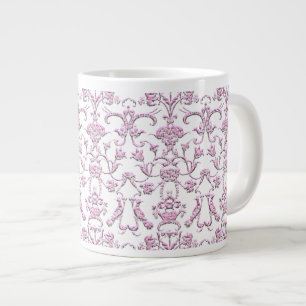 Vintage Florentiner Damaskus (Rosa) Jumbo-Tasse
