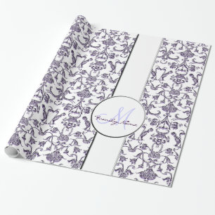 Vintage Florentiner Damast (Lila) Geschenkpapier
