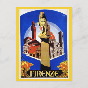 Vintage Florenz 1920er Jahre italienische Reise An Postkarte