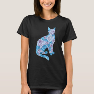 Vintage Florenz Kunst Cat Französische Blume Flore T-Shirt