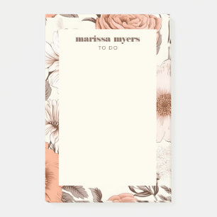 Vintage Florenz Siena Boho Wildblume zu tun Liste Post-it Klebezettel