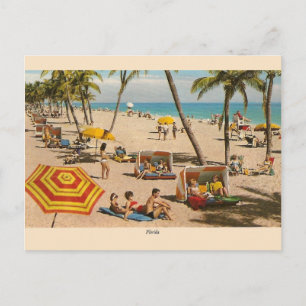 Vintage Florida Beach Travel Post Card Postkarte