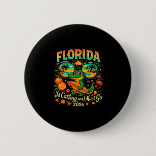 Vintage Florida Gator Surfen Retro-Strand 2026 Top Button