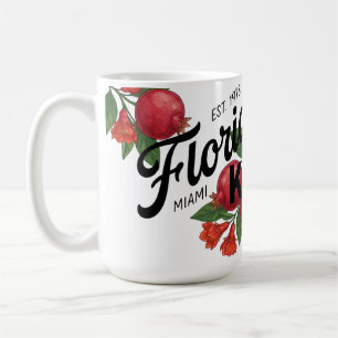 Vintage-Florida-Granatapfel Miami-Botanical-Frucht Kaffeetasse