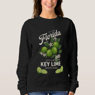 Vintage Florida Key Lime Miami Botanische Fruchtku Sweatshirt