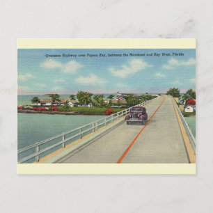 Vintage Florida Keys Highlights Postkarte