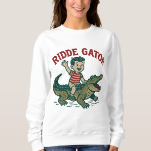 Vintage Florida Kitsch Rätsel Gator Retro Alligato Sweatshirt