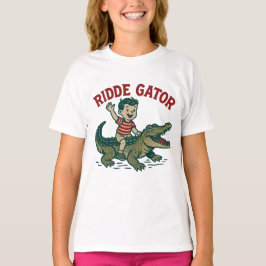 Vintage Florida Kitsch Ridde Gator | Retro Mädchen T-Shirt