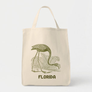Vintage Florida Leinen-Einkaufstasche Tragetasche