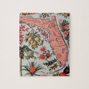 Vintage Florida Map Puzzle