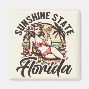 Vintage Florida Pin-Up Magnet