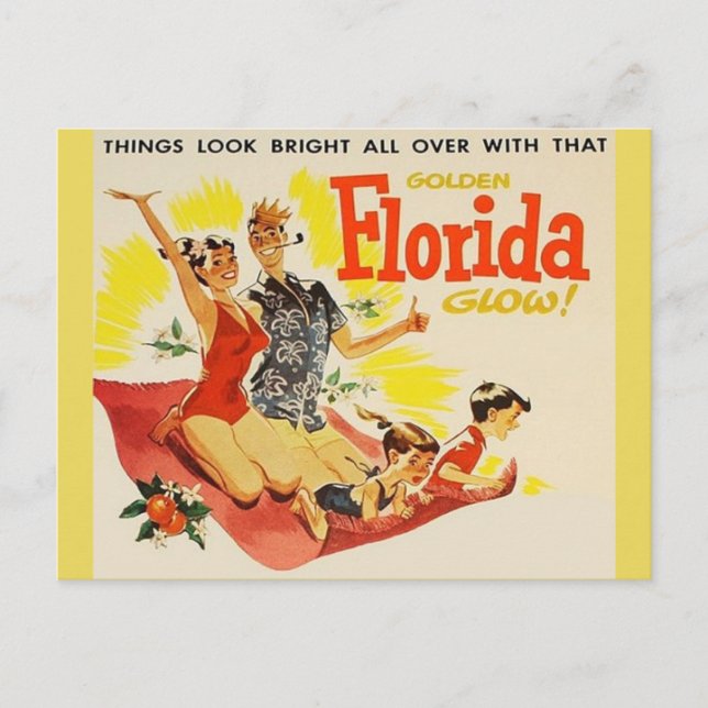 Vintage Florida Postkarte (Vorderseite)