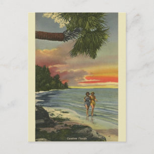 Vintage-Florida-Sonnenuntergangs-Postkarte Postkarte