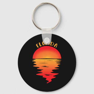 Vintage Florida Strand Sonnenuntergang T-Shirt - R Schlüsselanhänger
