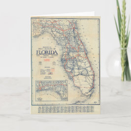 Vintage Florida-Straßenkarte Karte