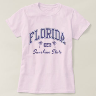 Vintage Florida Sunshine State Lila USA Souvenir T-Shirt