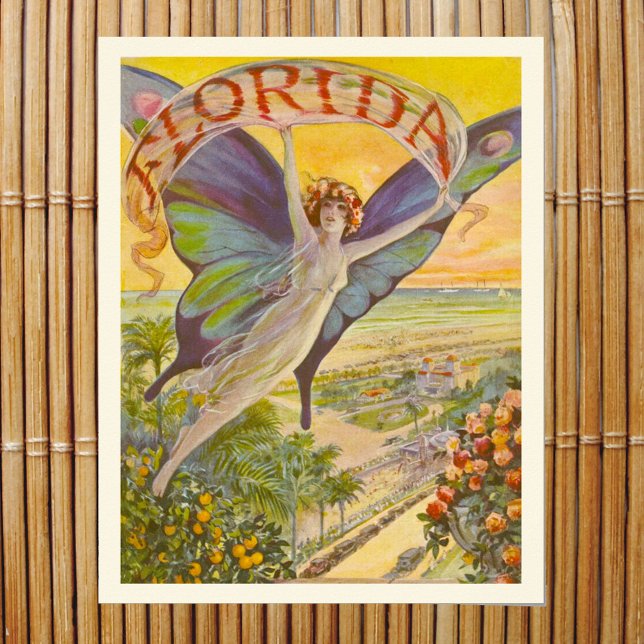 Vintage Florida Tourismus und Frauen, die über die Poster (Von Creator hochgeladen)