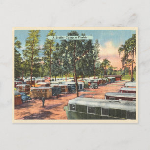 Vintage-Florida-Wohnwagen-Campingplatz RV Park Postkarte