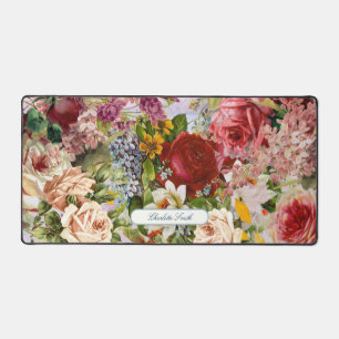 Vintage Floriferous 2 Collage Schreibtischunterlage