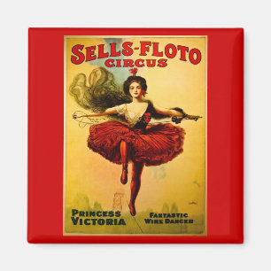 Vintage Floto-Zirkusposter zum Verkauf Magnet