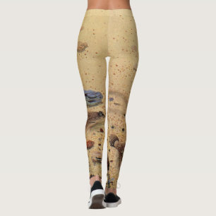 Vintage Floundern, Meeresfauna und -flatter Leggings