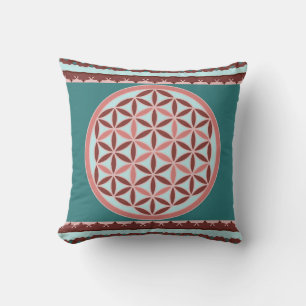 "Vintage Flower of Life" Kissen