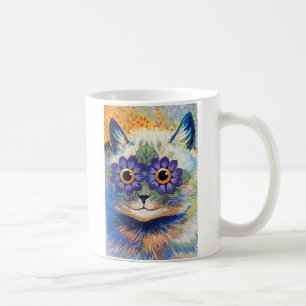 Vintage Flower Power Katzenbecher Kaffeetasse