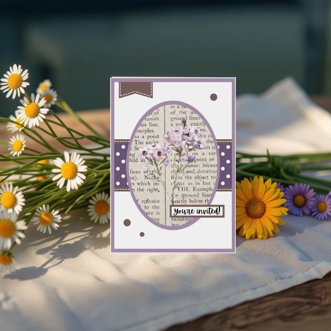 Vintage Flox Details auf der Rückseite Geburtstag Einladung (Von Creator hochgeladen)