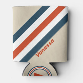 Vintage Flug Deck Streifen mit Namen Dosenkühler