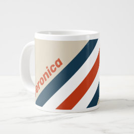 Vintage-Flugdeckstreifen mit Namen Jumbo-Tasse