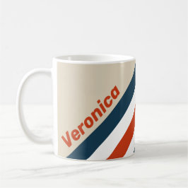 Vintage-Flugdeckstreifen mit Namen Kaffeetasse