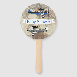 Vintage Flugzeug Aviator Adventure Baby Dusche Fächer