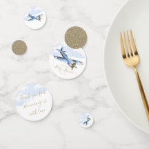 Vintage-Flugzeug-Baby-Shower-Tischkonfetti