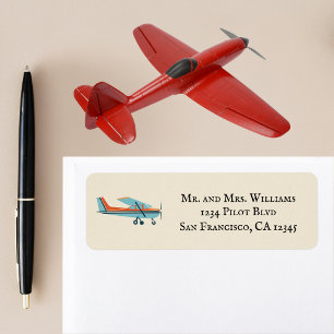 Vintage-Flugzeug Cessna-Luftfahrt-Rücksendeadresse